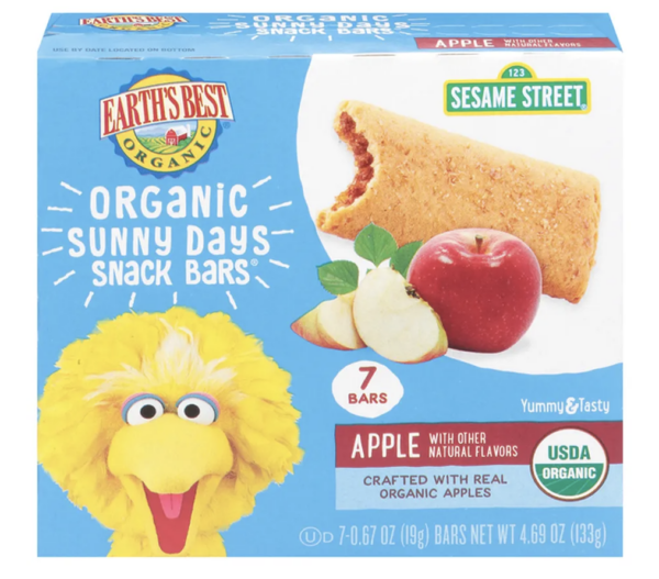 Earth's Best Organic Sunny Days Snack Bars, Apple